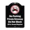 Signmission Designer Series-No Parking Private Driveway Don't Block 24 Hour Access, 24" x 18", BW-1824 A-DES-BW-1824-9948 - alternate 1